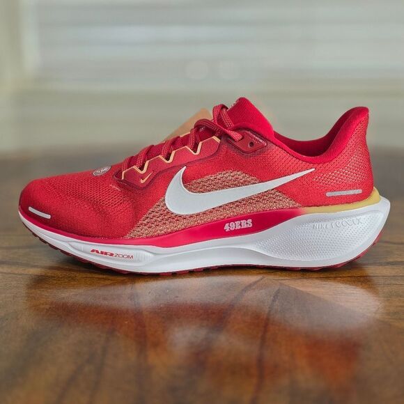 Nike Zoom Pegasus 41 NFL San Francisco 49ers Team Issued PE Men's 9.5 FZ5070-600 - Picture 6 of 16